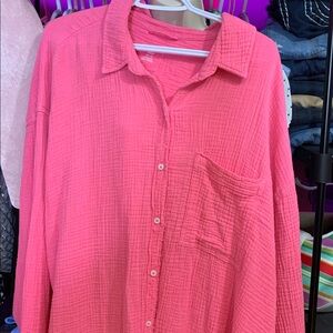 Pink Aerie Button Up